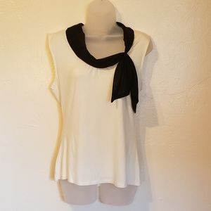 NWT Covington Missy Ciffon Sleeveless Knot Top